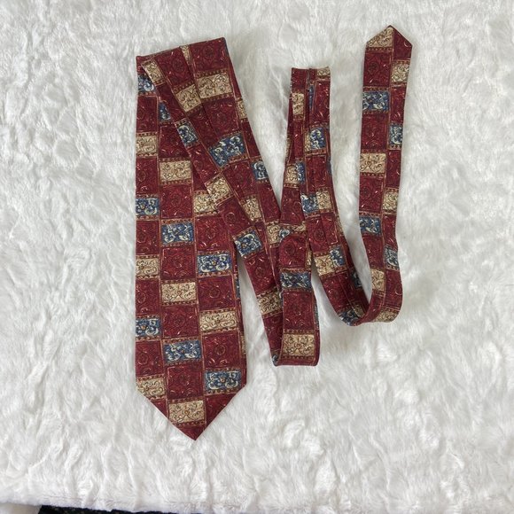 bill blass Other - Vintage Bill Blass USA 100% Silk Necktie Tie Geometric Abstract Artsy Pattern